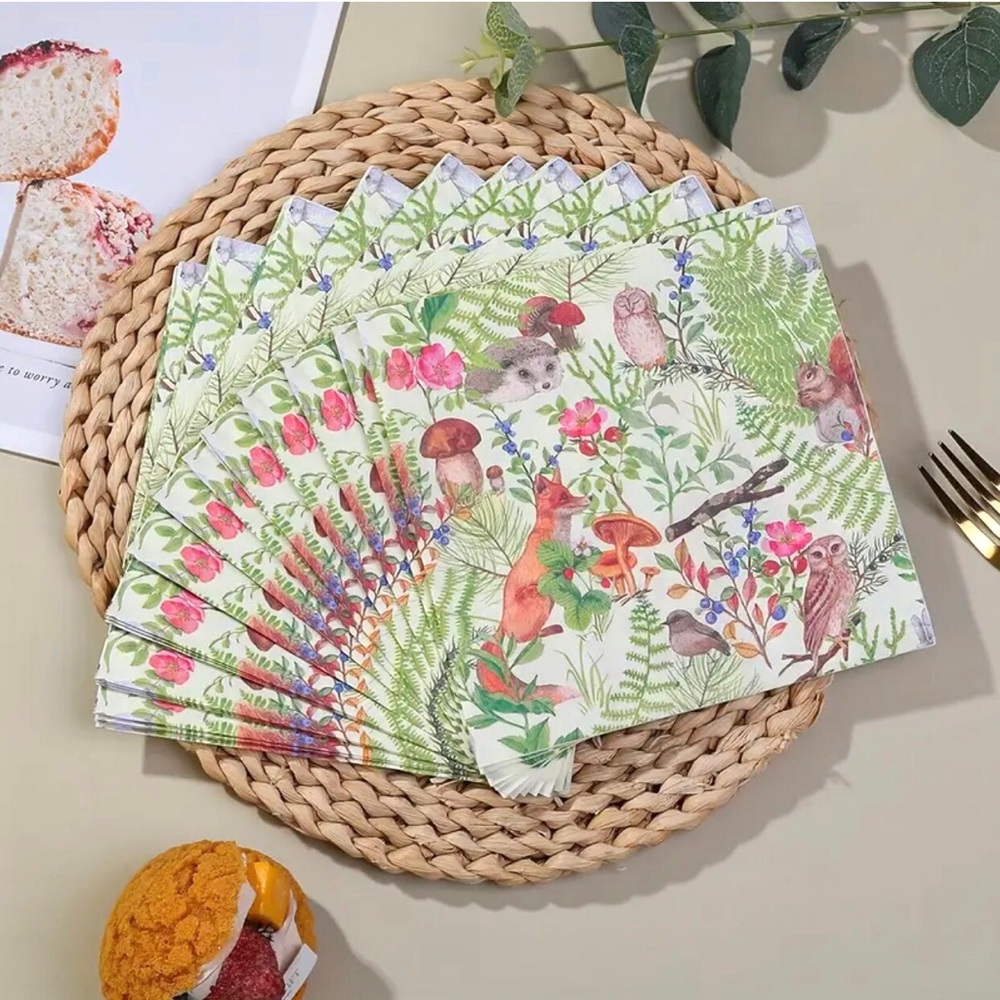 Forest Critters Luncheon Paper Napkins, 20-ct